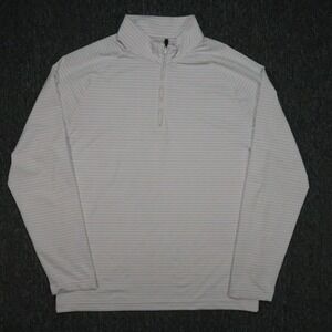 Mizzen Main Pullover Mens Medium Pink Blue Performance Quarter‎ Zip Striped